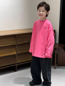 Boys Casual round Neck T-Shirt Thin Base Layer Shirt for Autumn Winter Fashionable And Stylish Childrens Clothing