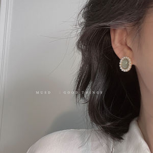 Hoa Tai Ngọc Trai Kiểu Trung Quốc Cổ Điển Phụ Kiện Thời Trang Nữ Không Cần Khoan Phong Cách Hồng Kông Mùa Thu Đông