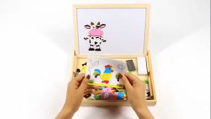 Bảng ghép hình nam châm cho bé - Bảng tranh ghép hình nam châm gỗ