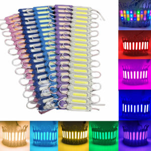 20/lot RGB Flowing Light 12V Highlight Led Module Waterproof IP65 Foldable COB Light Strip Backlight Shop Banner Car Decoration