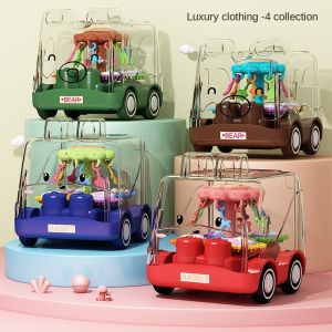 Childrens Toy Car Bus Car Baby Toy Car Cartoon Inertia Transparent Gear Crash Resistant Car Cute Fun Cartoon Car Childrens Day Gift