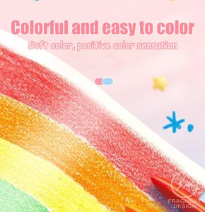 F&D 12/24/36 Colors Plastic Crayons For Kids Non-Toxic Not Dirty Coloring Set Hand Drawing Art Stationery