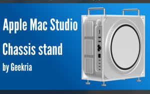 Geekria Chassis Stand for Studio for M1/M2/M4 Max M1/M2/M3 Ultra. Acrylic Computer Case Holder Mount Desktop Accessories Optimized Heat Dissipation (Frosted)