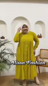 Gamis Jumbo Busui Big Size Cringkle Airflow Full Kancing: Desain Nyaman untuk Ibu Menyusui
