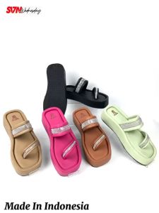 Barizza RACHEL: Sendal Platform Wanita Silang Bahan Nyaman & Tahan Lama