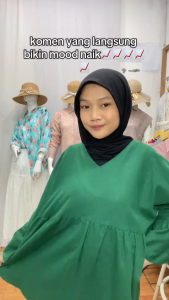 Imani Butik | Fashion Wanita | Top Biave |  Motif Polos Bahan Katun model unik dan casual