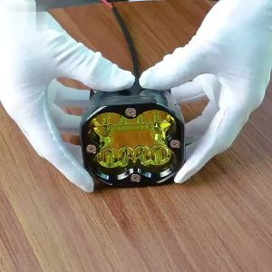 Car 3" Square Led Work Light Spotlight DRL Headlight 12V 24V Yellow For Auto Offroad Motorcycle Trucks ATV SUV Driving Fog Lamps