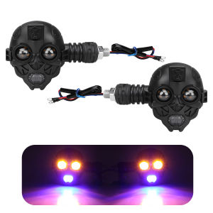 KEVANLY | 2 Chiếc Đèn LED Báo Hiệu Xe Máy Biến Hình 2 Màu Chảy Xe Máy Xe Tay Ga Phía Trước Phía Sau Bật Đèn Tín Hiệu 12V Chống Thấm Nước