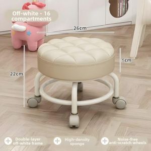 BAIXITANG | Omnidirectional Wheels Baby Learning to Walk Stool Round