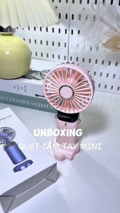 🌈 Quạt Mini Cầm Tay N15 – Sạc Type-C 5 Cấp Gió Mạnh Xoay 90° Nhỏ Gọn Tiện Lợi