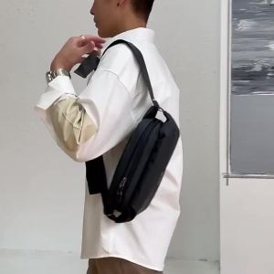 Beg Pinggang Lelaki Baru Berkapasiti Besar Beg Selempang Lelaki Beg Dada Beg Dada efon Beg Pinggang Bahu Tunggal Beg Selempang Lelaki untuk Lelaki