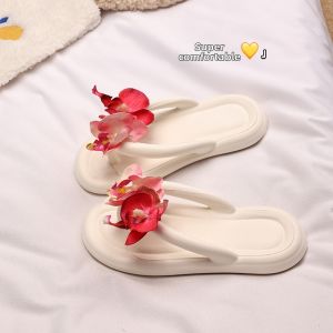 XMISTUO | Butterfly Orchid Flat Sandals Women