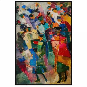 Tranh trừu tượng người sắc màu phong cách hiện đại.Tranh treo tường dán tường trang trí nội thất.CGI-1006