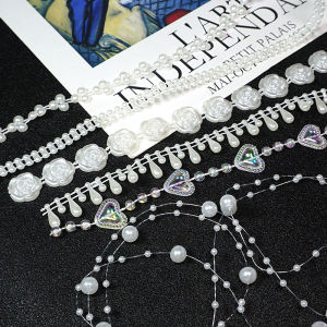 Than Color Waterdrop Starry Sky Imitation Pearl String Painful Packaging Decorative Accessories for DIY Gel Cream Shell Display Table Material