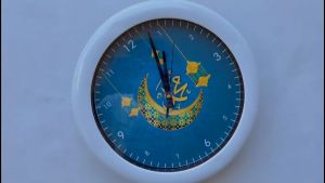 Jam Dinding Islamic 05 Bulan Bintang Kaligrafi Aesthetic Sweep Silent 30cm