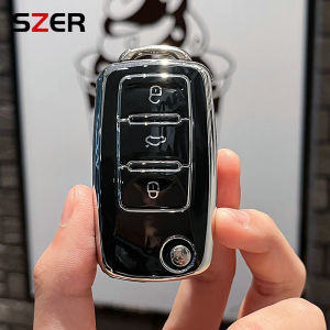 2 3 ปุ่มสําหรับVW Volkswagen MK4 Bora Golf 4 5 6 Jetta Passat Polo Bora Touran Skodaที่นั่งร้อนTPUฝาครอบรถShell Fob