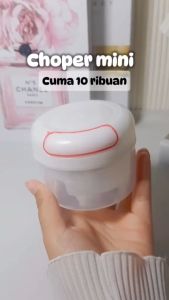 Mini Food Chopper Manual Tarik Tangan Multifungsi Blender Pencacah Bawang & Cabai Portable