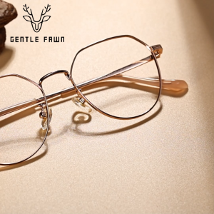 Gentle Fawn Frame Kacamata Titanium Ringan Kokoh Lensa Plano Bisa Minus Fashion Pria Wanita Trendy Style 70015