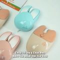 Chuột không dây Bluetooth Wireless hồng - Chuột máy tính Gaming văn phòng click tắt tiếng chống ồn Inphic. 