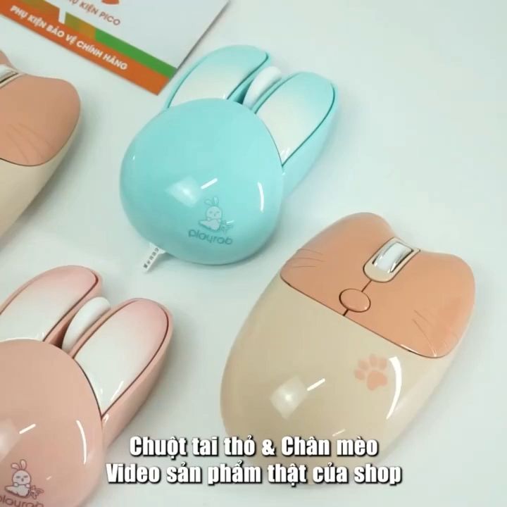 Chuột không dây Bluetooth Wireless hồng - Chuột máy tính Gaming văn phòng click tắt tiếng chống ồn Inphic