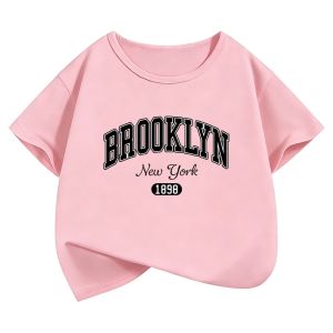 Bandai | T-Shirt Fashion Brooklyn New York Letter Printed T Shirt Girls Summer Clothes Short Sleeve Tops T-Shirts Cute Boys Clothing