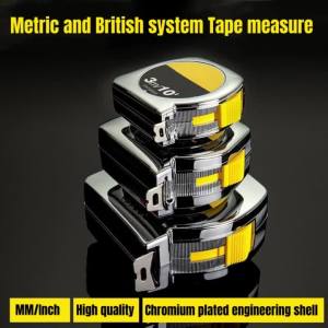 High-precision 10M Steel Tape Measure Metric and British System Measuring Tape Thickened Wear-resistant Woodwork Measuring Tools
