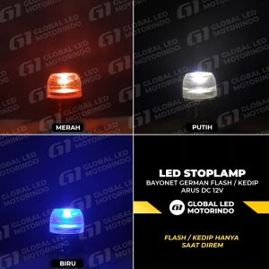 WERACE Lampu LED Stop Lampu Belakang Bayonet German Flash Kedip Harga Per Biji