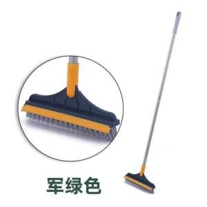 二合一浴室刮水清洁刷Two-in-One Bathroom Squeegee Cleaning Brush  #卫生间地板清洁，用这个刷子再也不用弯腰了，😍洗刮一体，洗完澡浴室轻轻一刮瞬间变干爽，用这个地板刷轻松搞定卫生间地面不用再弯腰擦地板了。🤙🤙🤙