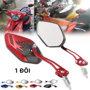 Bộ 2 Gương Chiếu Hậu Đa Năng Cho Xe Máy Honda Suzuki Yamaha Xe Điện - Gương Bên 8mm 10mm Phụ Kiện Độ Xe