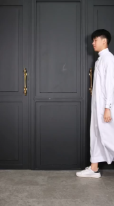 Jubah anak laki laki tanggung remaja lengan panjang manset model slimfit bahan adem
