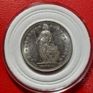 Koin Swiss Koleksi kuno ½ Franc Helvetia Tahun 2013 Kecil