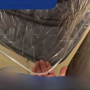 Transparent Waterproof Bed Canopy Duvet Cover Urine Proof Mattress Protector Anti Slip Fixed Allergy Free Exhibition Plastic Membrane Cover