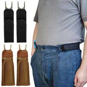 Buckleless Belt For Men‘s Gift Adjustable Hook Elastic Waist Belt Male Casual Buckleless Belt With Buckle Luxury Men‘s Gift 2Pcs