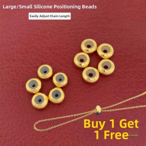 Gold Plated Necklace Shortening Buckle Silicone Length Adjustment Pad Spacer Bead Alloy Fixed Clasp Fashion Jewelry Accessory
