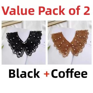 Lace Ruffled Mock Neck Decorative Cape