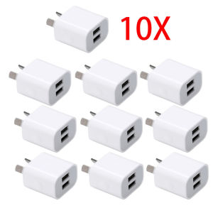 1/3/5/10pcs Practical Electronics New Charger AU Plug Adapter Cell Phones 2.1A Dual Port Power Plug Standard Wall Adapter