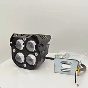 MOFOX D2-1 Laser Gun 80W Motorcycle Mini Driving Light Waterproof Angel Eyes High/Low Beam White Yellow Red/Blue Light MDL Motorcycle Spotlight LED Work Light
