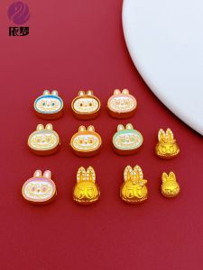 Seiko Alluvial Gold Dripping Oil Automobiles Curtain Cloth through Hole Spacer Beads Beaded Handmade DIY Bracelet Necklace Accessories Braid Rope Material