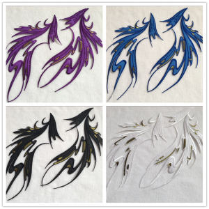 SASKIA DIY ผ้าติดตกแต่งรูปนกไหมพรมสำหรับชุดเต้นรำ COS ติดกระดาษหลัง เครื่องประดับตกแต่งสำหรับงานฝีมือ