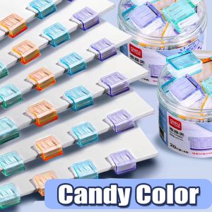 50ชิ้นคลิปสีโปร่งแสงคลิปหนีบโลหะเอกสารกระดาษที่คลิปหนีบกระดาษสำหรับสำนักงานการเชื่อมโยงการรักษาความปลอดภัยคลิปเครื่องเขียนในโรงเรียน
