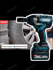 Makita 998Nm Brushless Cordless Impact Wrench 299V Li-Ion Battery with Large Tire Removable 3-in-1 Socket Compatibility Enhanced Power Tool for Home Improvement Car Tyre Removal