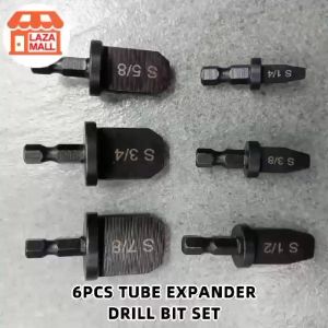 FLARING TOOLS AIRCOND SET 6PCS HEX SHANK COPPER PIPE EXPANDER SWAGING TOOLS AIRCOND TUBE EXPANDER DRILL BIT