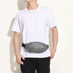 Casual Mens Chest Bag Leisure Travel Mobile Phone Crossbody Bag Outdoor Sports Waterproof Waist Bag Hard Shell Fashionable