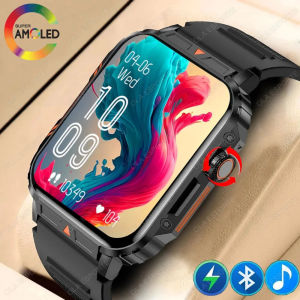 2025 New Rugged Military Sports Smart Watch 1.95 inch 300mAH Bluetooth Fitness Tracker reloj hombre Smarthwhatch For Android IOS
