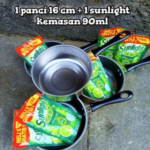 promo beli panci stainless 18 cm gratis sabun cuci piring sunlight