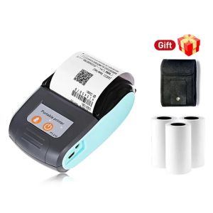 Receipt Printer Mini Thermal Printing Wireless BT USB Mobile Printer IOS Android Invoice Business Retail With 3 Rolls