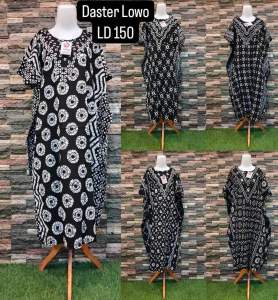 DASTER BATIK | DASTER RAYON TEBAL | DASTER LOWO | DASTER KALONG | DASTER KELALAWAR MOTIF JUMPUTAN | DASTER KELELWAR JUMBO IKA YULIANI HITAM