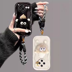 ใหม่ เคส Phone Case OPPO Find X8 Pro Reno12 F A3X A3 4G 5G แฟชั่นสุดฮอต3D กำมะหยี่น่ารักการ์ตูนก้อน2024ป้องกันการตกกันกระแทกสายคล้องแบบมี เคสโทรศัพท์