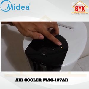 SYK Midea MAC-107AR Air Cooler Slim Tower Remote Control Office Home Appliance Mesin Penyejuk Penulen Udara