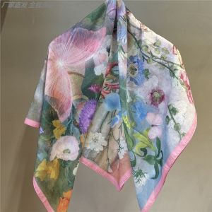 Khăn Choàng Lụa Phong Cách Mới Dành Cho Nữ Khăn Choàng Cotton Mỏng Khăn Choàng Đa Năng Khăn Choàng Cổ Cổ Điển Khăn Choàng Cổ Kiểu Mới